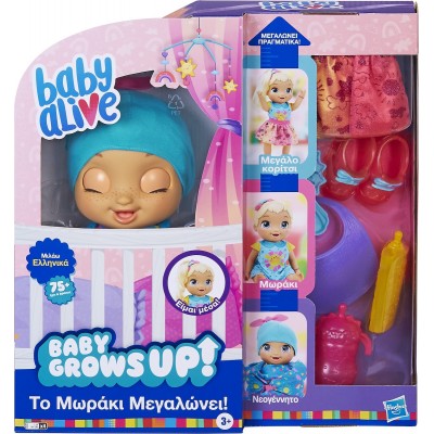 Hasbro Baby Alive Μωράκι που Μεγαλώνει για 3+ Ετών (Διάφορα Σχέδια) 1τμχΚωδικός: E8199 