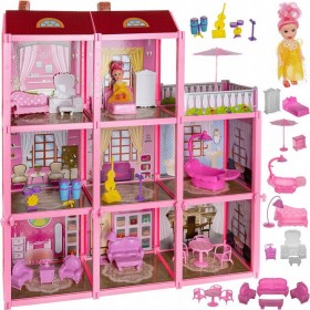 SPM Κουκλόσπιτο με 3 Ορόφους &amp Αξεσουάρ