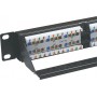 Central Patch Panel Cat 6 UTP για Rack 19" με 24 Ports Μαύρο