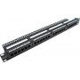 Central Patch Panel Cat 6 UTP για Rack 19" με 24 Ports Μαύρο