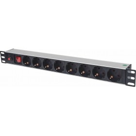 "Intellinet Πολύπριζο Rack 19"" με 8 Sockets Μαύρο" Intellinet Πολύπριζο Rack 19" με 8 Sockets Μαύρο