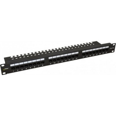 Pulsar Patch Panel 24 Ports FTP/Cat6 Μαύρο