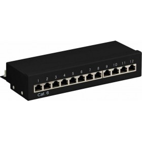 Goobay Patch Panel Cat 6 STP με 12 Ports Μαύρο Goobay Patch Panel Cat 6 STP με 12 Ports Μαύρο