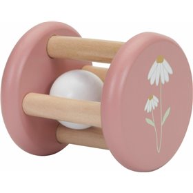 Little Dutch Ξύλινη Κουδουνίστρα Ροζ με Λουλούδι Little Dutch Ξύλινη Κουδουνίστρα Ροζ με Λουλούδι
