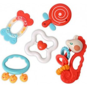 Lorelli Σετ Μασητικά & Κουδουνίστρες Rattle - Teether 5τμχ Lorelli Σετ Μασητικά & Κουδουνίστρες Rattle - Teether 5τμχ