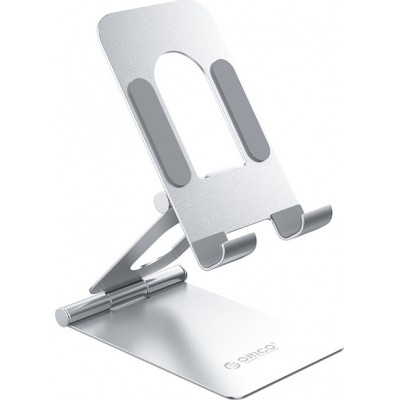 Orico Foldable Phone Holder Βάση Γραφείου για Κινητό σε Ασημί χρώμα