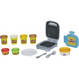 "Hasbro Play-Doh Πλαστελίνη - Παιχνίδι Kitchen Creations Cheesy Sandwich για 3+ Ετών Hasbro Play-Doh Πλαστελίνη - Παιχνίδι Kitchen Creations Cheesy Sandwich για 3+ Ετών, 7τμχ