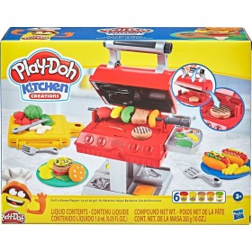 "Hasbro Play-Doh Πλαστελίνη - Παιχνίδι Grill n' Stamp για 3+ Ετών Hasbro Play-Doh Πλαστελίνη - Παιχνίδι Grill n' Stamp για 3+ Ετών, 6τμχ