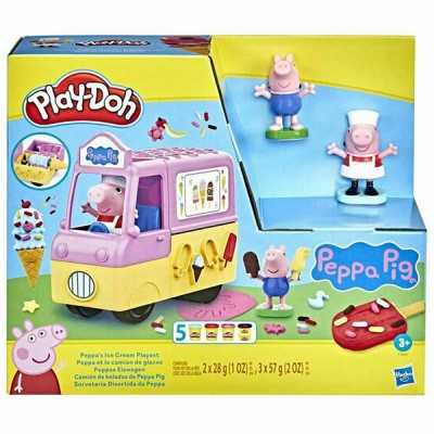 Hasbro Play-Doh Πλαστελίνη - Παιχνίδι Peppa's Ice Cream Playset για 3+ Ετών, 5τμχ