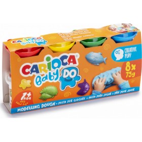 Carioca 8 Βαζάκια Πλαστελίνης Baby Do για 1+ Ετών Carioca 8 Βαζάκια Πλαστελίνης Baby Do για 1+ Ετών
