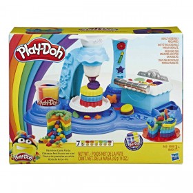 "Hasbro Play-Doh Πλαστελίνη - Παιχνίδι Rainbow Cake Party για 3+ Ετών Hasbro Play-Doh Πλαστελίνη - Παιχνίδι Rainbow Cake Party για 3+ Ετών, 7τμχ