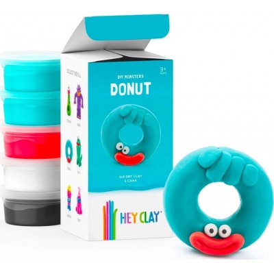 Hey Clay Claymates Monsters Donut Πολύχρωμος Πηλός