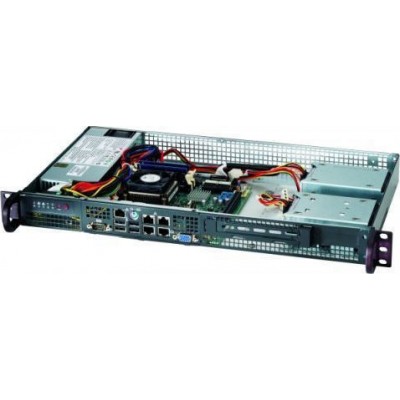 Rackmount Case Super Micro CSE-505-203B 1U 200 Watt Black