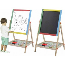 Διπλός Μαγνητικός Πίνακας Μαρκαδόρου και Κιμωλίας (38,5x34x66 εκ.)