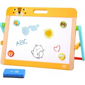 Tooky Toys Ξύλινο Επιτραπέζιο Καβαλέτο Διπλής Όψης