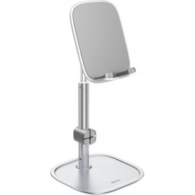 Baseus Literary Youth Aluminum Alloy Desktop Bracket Βάση Γραφείου για Κινητό σε Ασημί χρώμα Baseus Literary Youth Aluminum Alloy Desktop Bracket Βάση Γραφείου για Κινητό σε Ασημί χρώμα