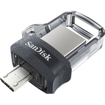 Sandisk Ultra Dual Drive M3.0 64GB USB 3.0 Stick με σύνδεση USB-A &amp micro USB-B Μαύρο