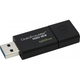 Kingston DataTraveler 100 G3 128GB USB 3.0 Stick Μαύρο