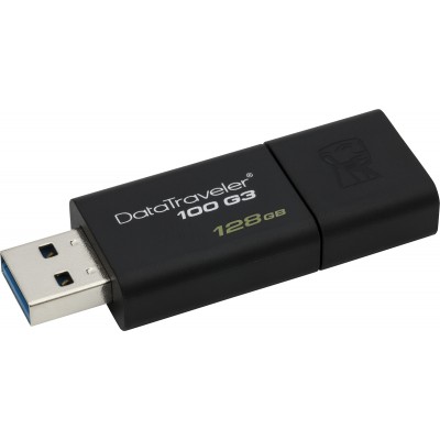 Kingston DataTraveler 100 G3 128GB USB 3.0 Stick Μαύρο