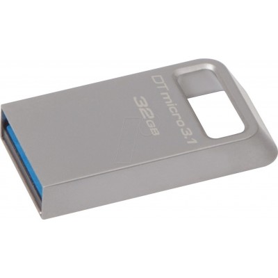 Kingston DataTraveler Micro 32GB USB 3.1 Stick Ασημί