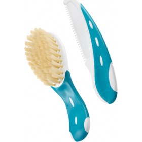 Nuk Βούρτσα &amp Χτένα Μωρού Σιέλ 2τμχ