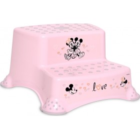 Lorelli Διπλό Βοηθητικό Σκαλοπατάκι Μπάνιου Ροζ