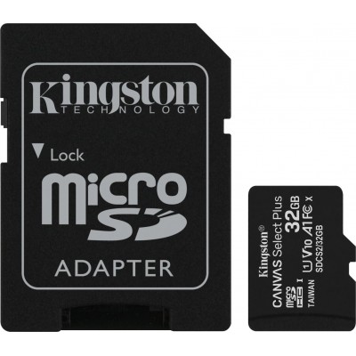 Kingston Canvas Select Plus microSDHC 32GB U1 V10 A1 with Adapter