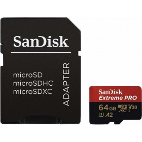 Sandisk Extreme Pro microSDXC 64GB U3 V30 A2 with Adapter Sandisk Extreme Pro microSDXC 64GB U3 V30 A2 with Adapter
