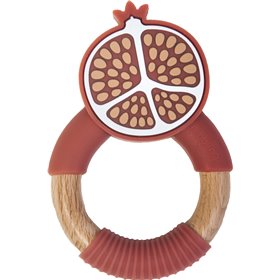 "Nibbling Μασητικός Κρίκος Οδοντοφυΐας ""Pomegranate"" από Σιλικόνη για 3 m+" Nibbling Μασητικός Κρίκος Οδοντοφυΐας "Pomegranate" από Σιλικόνη για 3 m+