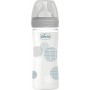Chicco Γυάλινο Μπιμπερό Well Being Κατά των Κολικών με Θηλή Σιλικόνης 240ml για 0+ μηνών Grey CirclesΚωδικός: A50-28721-30 