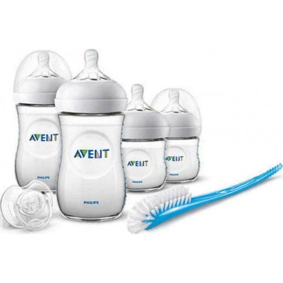 Philips Σετ Πλαστικά Μπιμπερό Natural Set Κατά των Κολικών με Θηλή Σιλικόνης 260ml για 0+ μηνών 6τμχΚωδικός: SCD290/01 