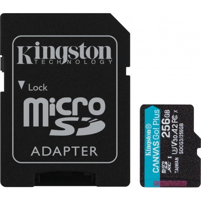 Kingston Canvas Go! Plus microSDXC 256GB U3 V30 A2 with Adapter