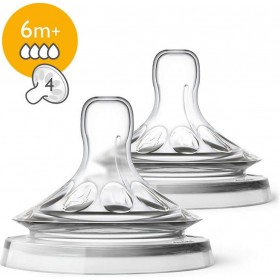 Philips Natural Θηλές από Σιλικόνη Γρήγορης Ροής 2τμχ