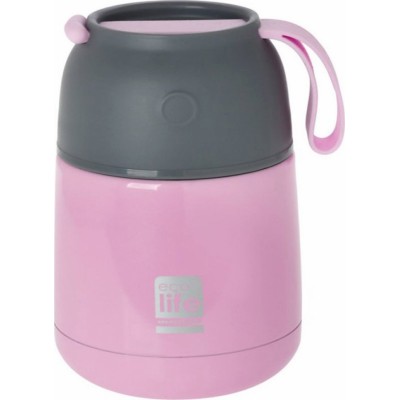 Ecolife Βρεφικό Θερμός Φαγητού Ανοξείδωτο Baby Pink 450ml