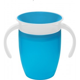 Munchkin Παιδικό Ποτηράκι "Miracle 360°" από Πλαστικό Μπλε 207ml για 6m+