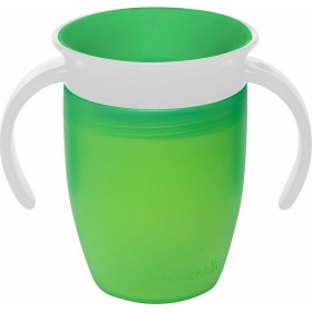 Munchkin Παιδικό Ποτηράκι "Miracle 360°" από Πλαστικό Πράσινο 207ml για 6m+