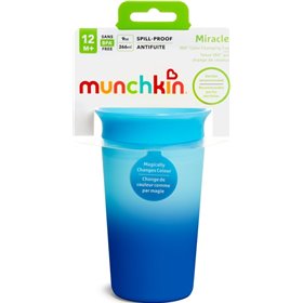 Munchkin Παιδικό Ποτηράκι "Miracle Color Changing" από Πλαστικό Μπλε 266ml για 12m+