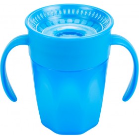 Dr. Brown's Παιδικό Ποτηράκι "Cheers 360" από Πλαστικό Μπλε 200ml για 6m+