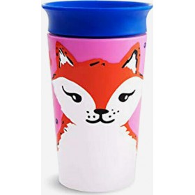 Munchkin Παιδικό Ποτηράκι "Miracle 360° Wildlove Sippy" από Πλαστικό Μπλε 266ml για 12m+