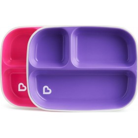 Munchkin Splash Toddler Divided Plates Purple/Pink 2τμχ