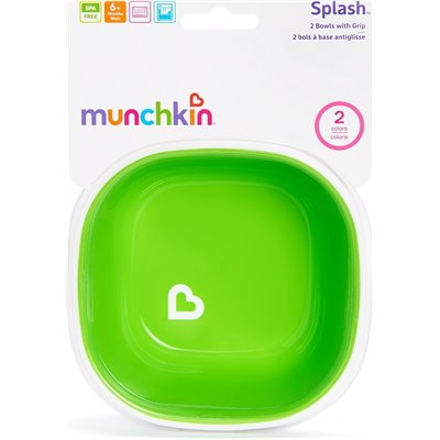 Munchkin Splash Toddler Bowl 12446 Blue/Green 2 Pack