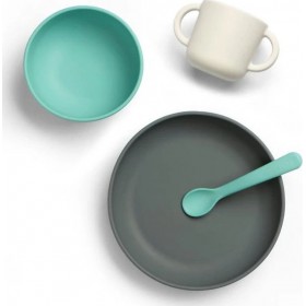 "Ekobo Σετ Φαγητού ""Lagoon"" από Σιλικόνη με Αντιολισθητική Βάση Πολύχρωμο 4τμχ" Ekobo Σετ Φαγητού "Lagoon" από Σιλικόνη με Αντιολισθητική Βάση Πολύχρωμο 4τμχ