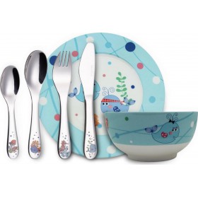 "Cryspo Trio Σετ Φαγητού ""Sea Fish"" από Πορσελάνη Τιρκουάζ 6τμχ" Cryspo Trio Σετ Φαγητού "Sea Fish" από Πορσελάνη Τιρκουάζ 6τμχ