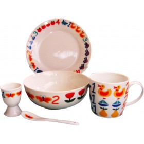 Max Home Σετ Φαγητού "Yummy Mini" από Πορσελάνη Πολύχρωμο 5τμχ