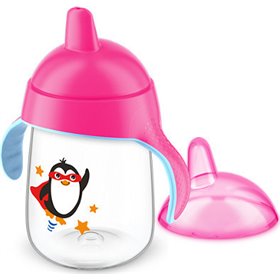 "Philips Avent Κύπελλο με Λαβές & Στόμιο Ροζ 18m+ Philips Avent Κύπελλο με Λαβές & Στόμιο Ροζ 18m+, 340ml