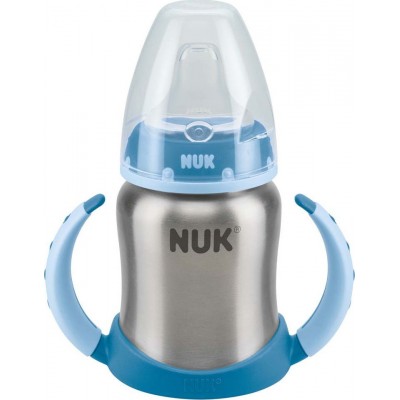 Nuk First Choice Ανοξείδωτο Μπιμπερό Εκπαίδευσης Μπλε, 125ml