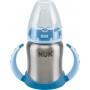 Nuk First Choice Ανοξείδωτο Μπιμπερό Εκπαίδευσης Μπλε, 125ml