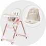 Peg Perego Αναδιπλούμενο Καρεκλάκι Φαγητού με Ροδάκια Primma Pappa Follow Me Με Σκελετό από Μέταλλο &amp Θέση από Δερματίνη