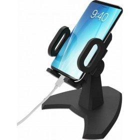 Desk Call Bulbhead Βάση Γραφείου για Κινητό σε Μαύρο χρώμα