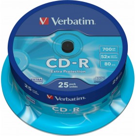 Verbatim Εγγράψιμα CD-R 700MB 25τμχΚωδικός: 43432  Verbatim Εγγράψιμα CD-R 700MB 25τμχΚωδικός: 43432